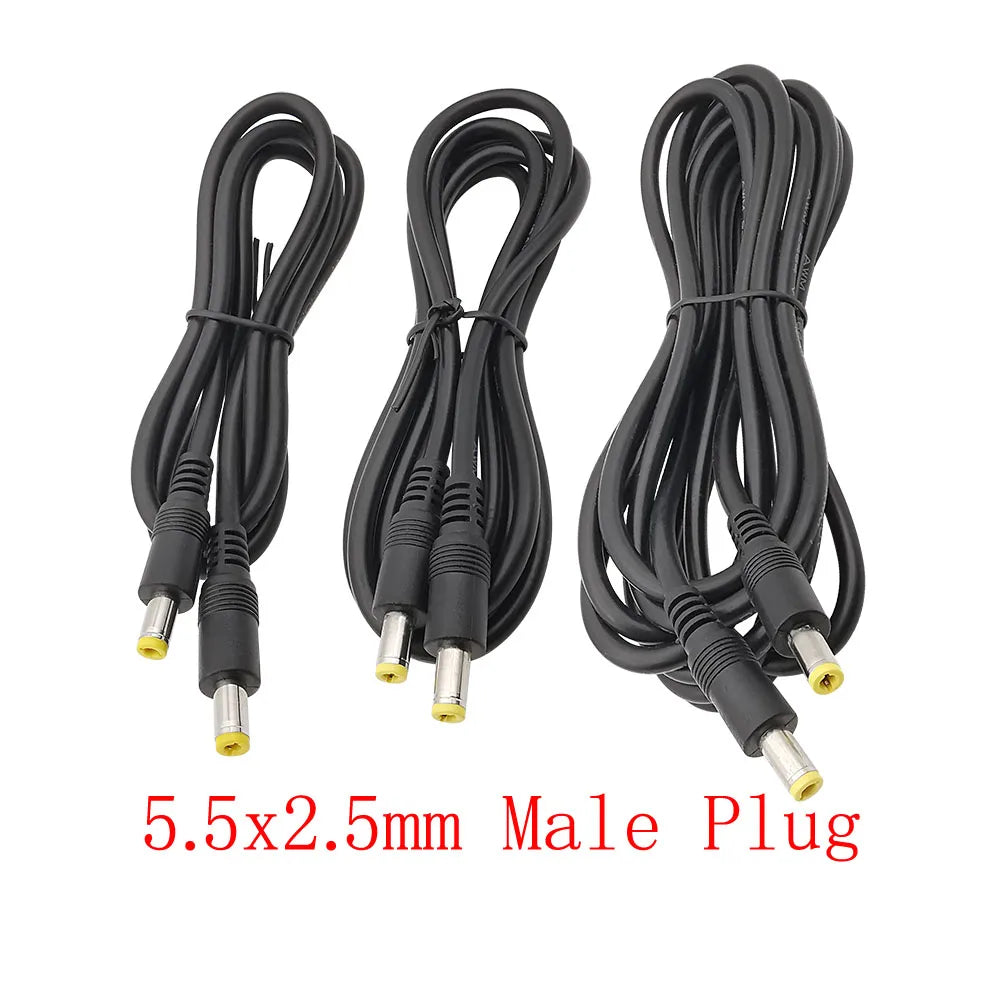 DC Power Extension Cable 5.5x2.5mm Male to Male – LED & CCTV DC Power Cable Richie's