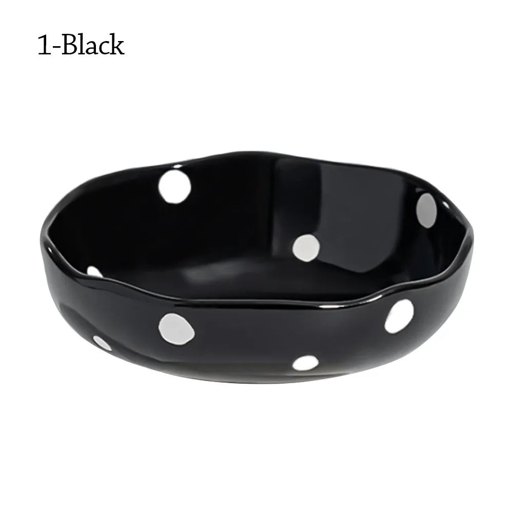 Ceramic Slanted Cat Bowl | Mushroom Design, Anti-Knockover Ceramic Pet Bowl Richie's