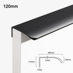 Aluminum Concealed Edge Finger Pull Hidden Bar Drawer Pulls Cabinet Drawer Pull Richie's black-120mm