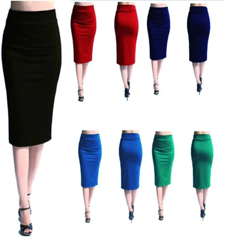 Women's High Waist Bodycon Pencil Skirt – Knee Length Bodycon Pencil Skirt Richie's