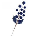 Velvet Christmas Ball Branches Multicolor DIY Xmas Centerpiece Christmas Decoration Richie's Dark Blue