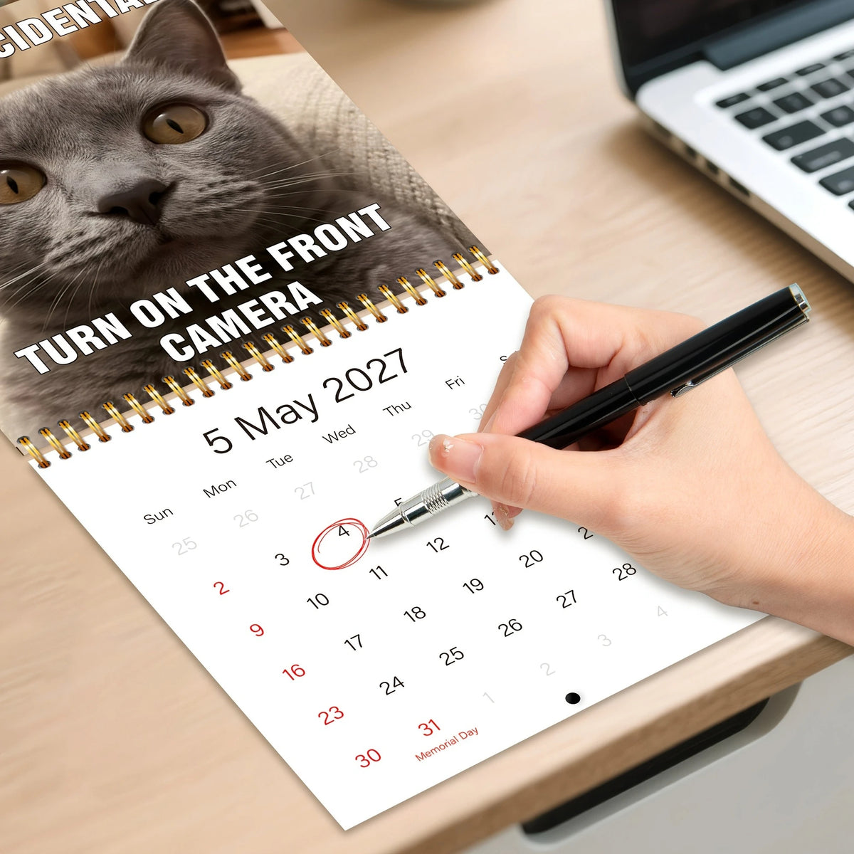 2027 Funny Cat Meme Wall Calendar – Monthly Hanging Planner Wall Calendar Richie's