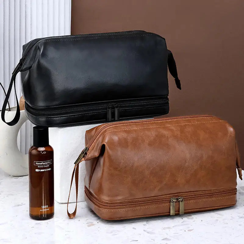 Leather Hanging Dopp Kit Toiletry Bag for Men & Women Hanging Toiletry Bag Richie's