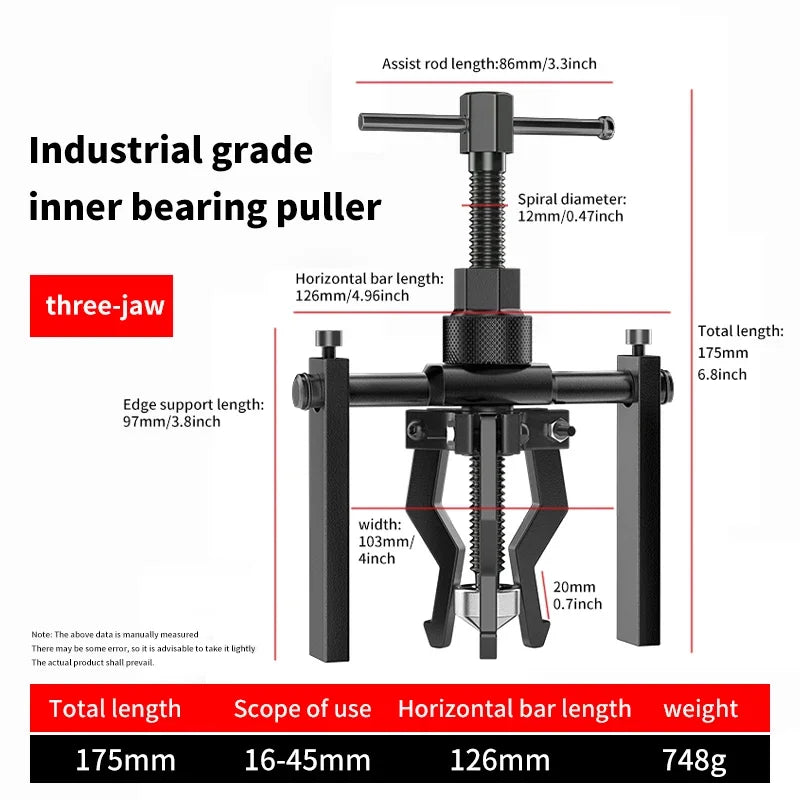 3-Claw Bearing Puller & Inner Gear Extractor | High Carbon Steel Bearing Puller Tool Richie's 1pcs