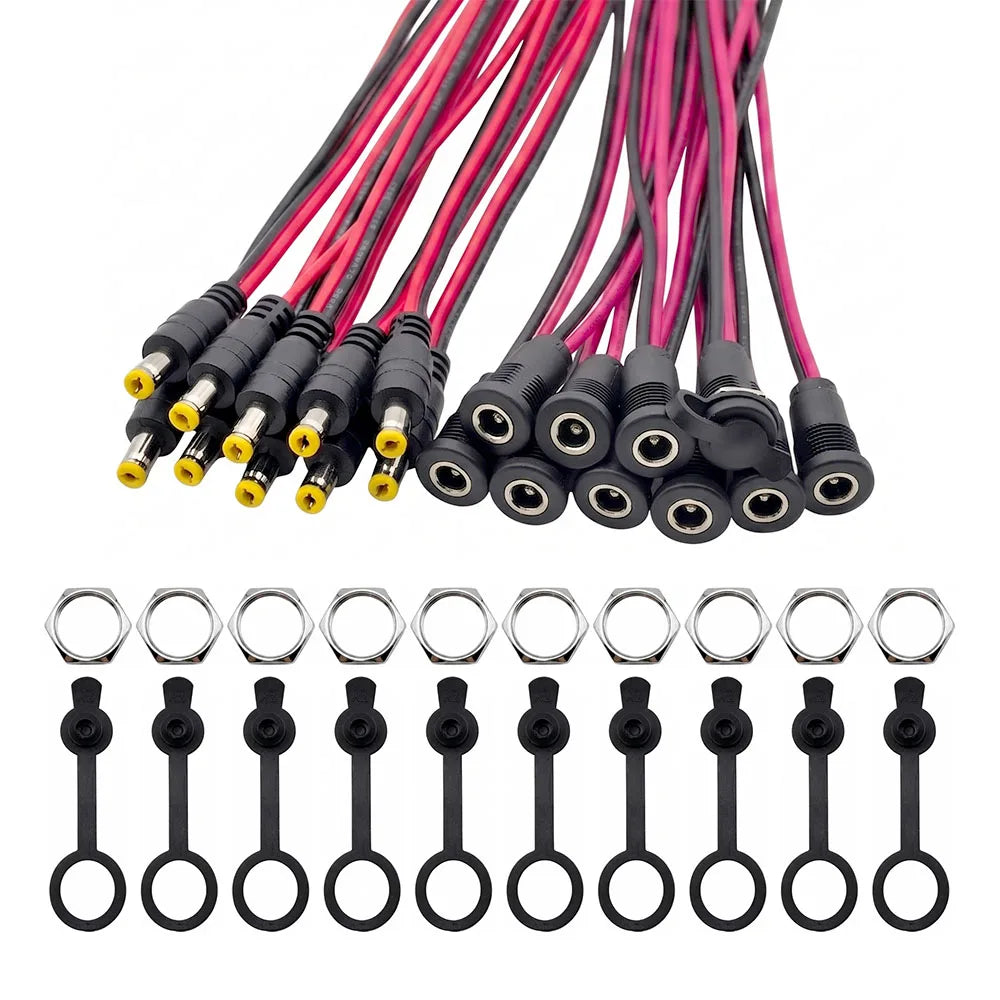 5.5x2.1mm DC Barrel Connector Kit – Male Plug & Female Jack DC Barrel Connector Kit Richie's