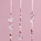 Pink Acrylic Crystal Pendant Christmas Tree Hanging Ornament Christmas Tree Ornament Richie's