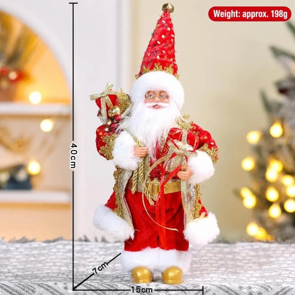 Christmas Santa Claus Standing Figurine – Mantel Shelf Décor Christmas Figurine Richie's