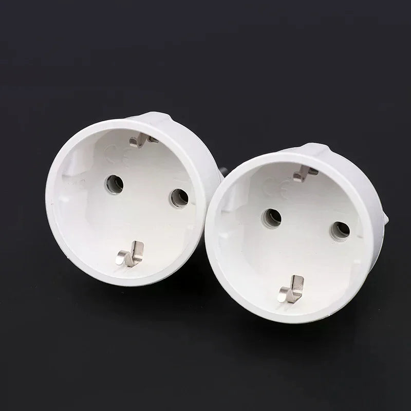 Swiss to EU French Plug Adapter 3-Pin to 2-Pin Converter – White Plug Adapter Converter Richie's