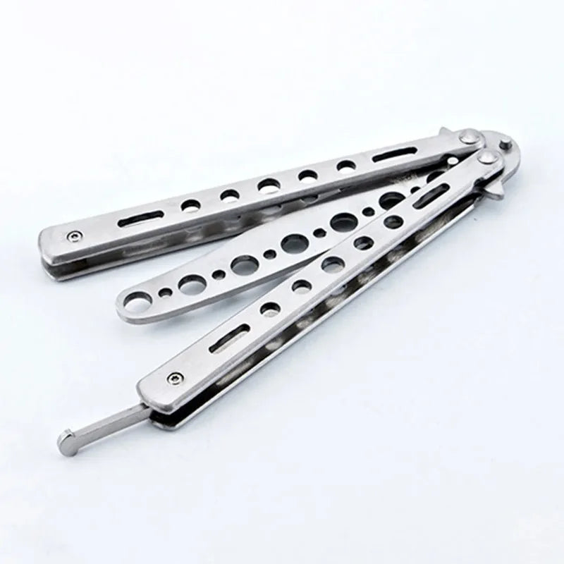 Stainless Steel Butterfly Trainer Knife – Balisong Flip Practice Butterfly Knife Trainer Richie's