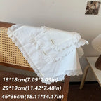Korean Lace Ruffle Placemat – Cotton Coaster & Napkin Lace Ruffle Placemat Richie's