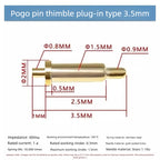 DIP SMD Double Spring PCB Pogo Pin Connectors 20/50/100 Pcs
