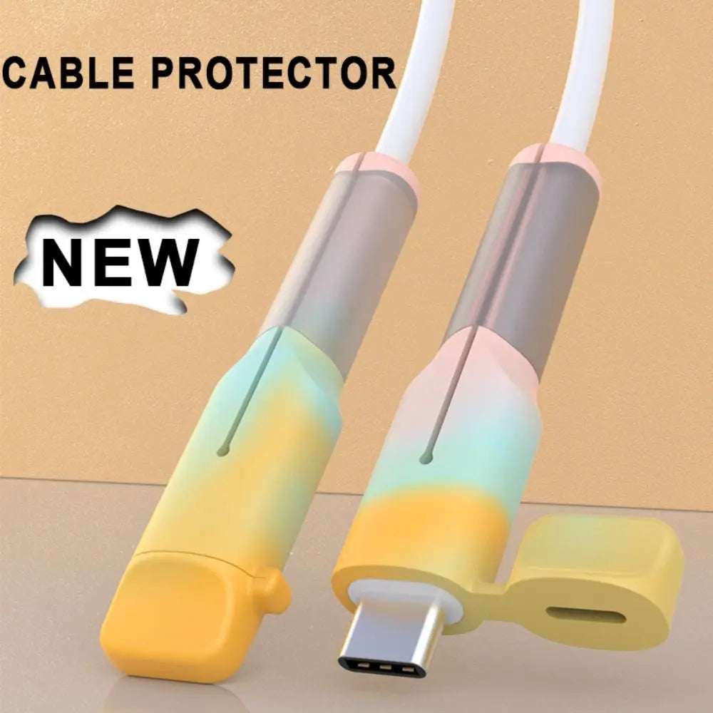 Silicone Type-C Cable Protector | Dual USB-C Cover & Winder Cable Protector Richie's