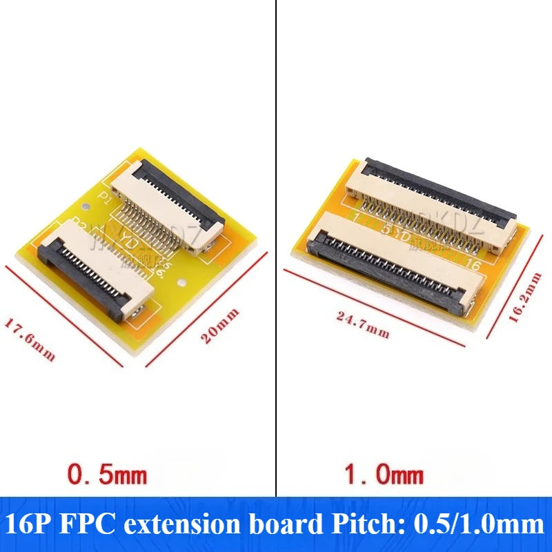 FPC FFC Flat Cable Adapter Board 1.0mm Pitch 4–60 Pin FPC FFC Adapter Board Richie's 16P 0.5MM spacing