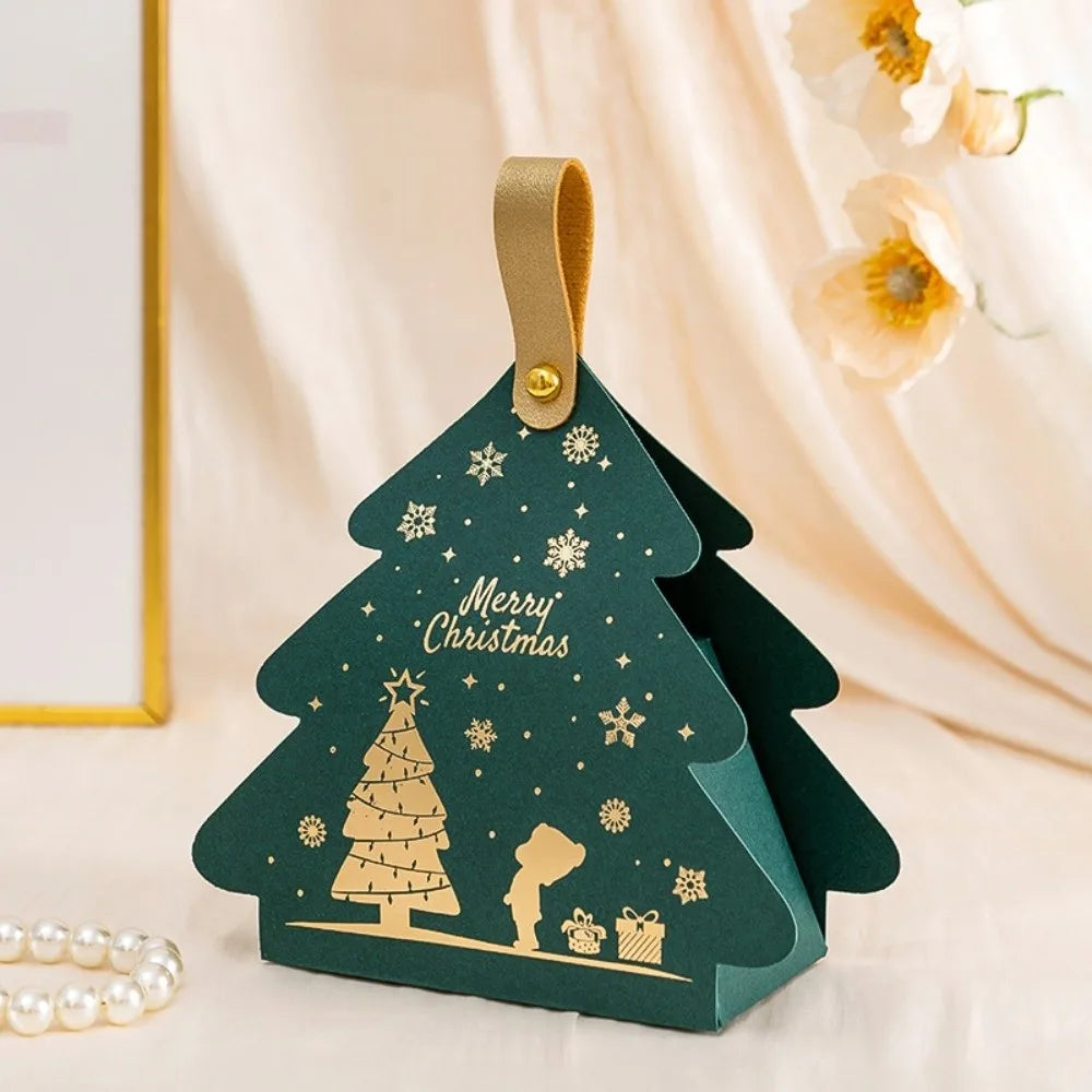 5-Pack Christmas Tree Triangle Gift Boxes with Handle Holiday Gift Box Richie's Type A-Green other