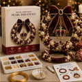 DIY Pearl Bead Christmas Wreath Kit – 30cm Holiday Craft Set DIY Craft Kit Richie's D