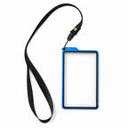 35PT Graded Card Case Lanyard Aluminum Frame UV Double-Glass Graded Card Case Richie's Blue
