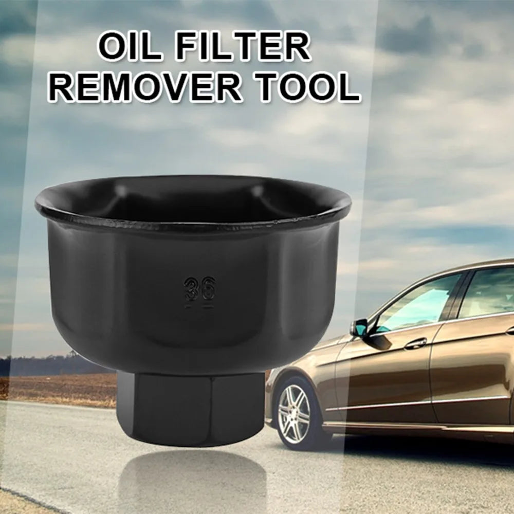 36mm Oil Filter Socket 3/8" Drive Cup Wrench | Alloy Black Oil Filter Socket Richie's