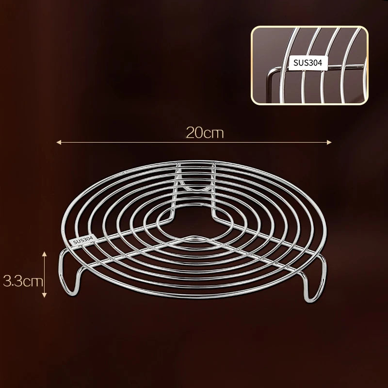 304 Stainless Steel Steamer Rack – Round Steaming Tray 16–22cm Steamer Rack Richie's A 20cm