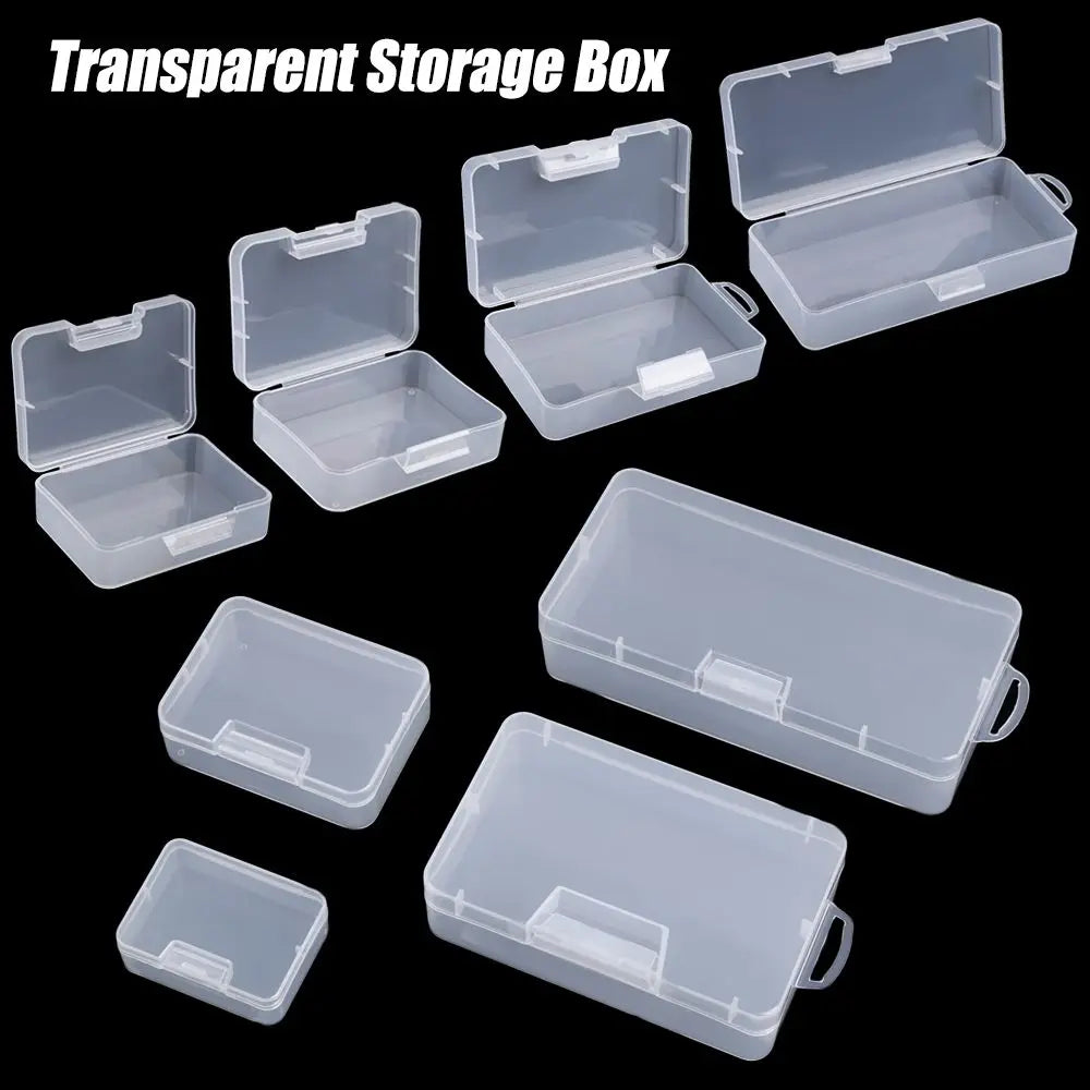 Clear Plastic Storage Boxes – 4 Sizes, Jewelry, Beads & Crafts Storage Box Richie's