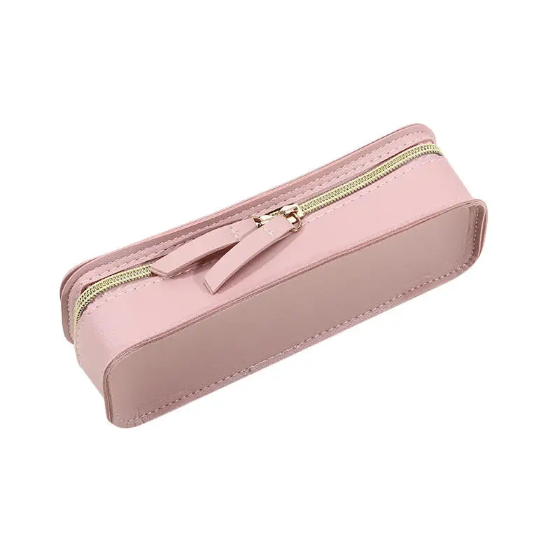PU Leather Transparent Makeup Brush Bag | Cosmetic Storage Cosmetic Brush Bag Richie's Pink
