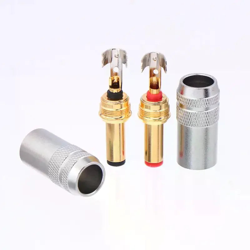 Copper Gold-Plated DC Power Plug Jack Weld Connector 2.1/2.5mm DC Power Connector Richie's