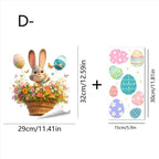 Easter Rabbit Flower Wall Stickers – Removable PVC Decals Wall Stickers Richie's D8