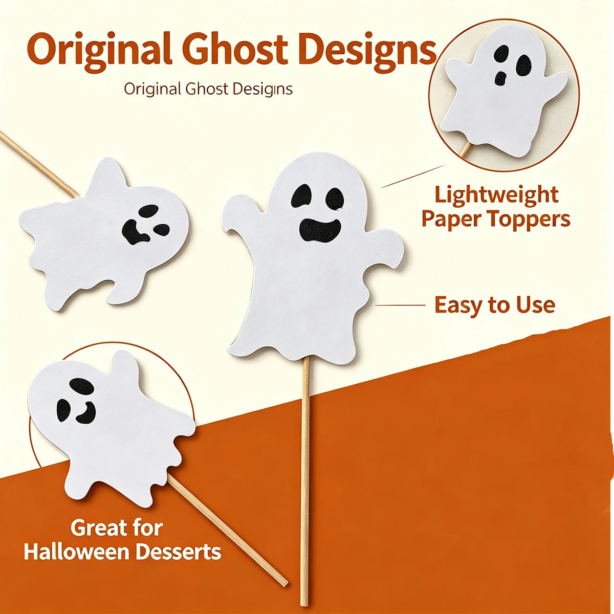 Halloween Ghost Cake Decoration Sticker Decals – Fun Baking Halloween Cake Stickers Richie's