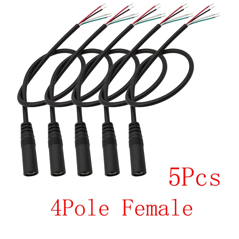 5Pcs 3.5mm AUX Male Female Extension Cable DIY Audio Repair Audio Extension Cable Richie's 4Pole Female
