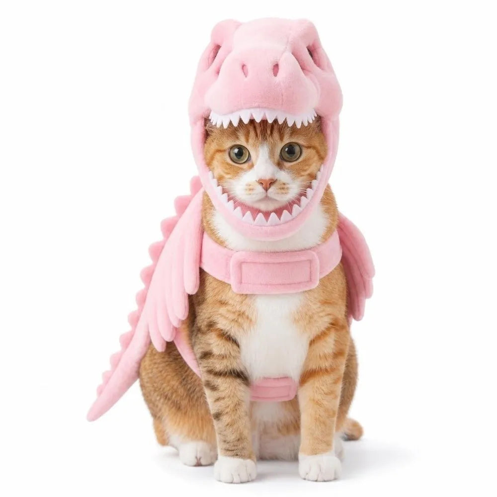 Dinosaur Skeleton Pet Costume – Halloween Cat & Dog Outfit Pet Halloween Costume Richie's