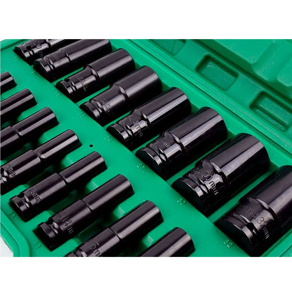 10pc 1/2" Drive Metric Deep Impact Socket Set | Pneumatic Impact Socket Set Richie's