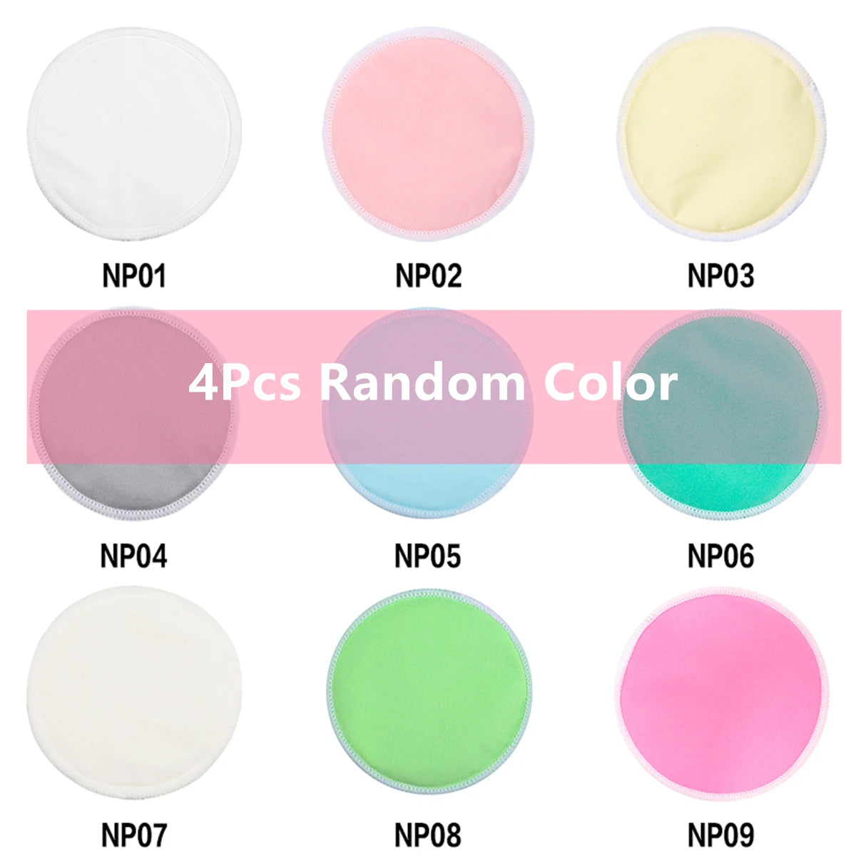 14Pcs Washable Reusable Nursing Breast Pads – 3-Layer Reusable Nursing Pads Richie's 4Pc-Random Color