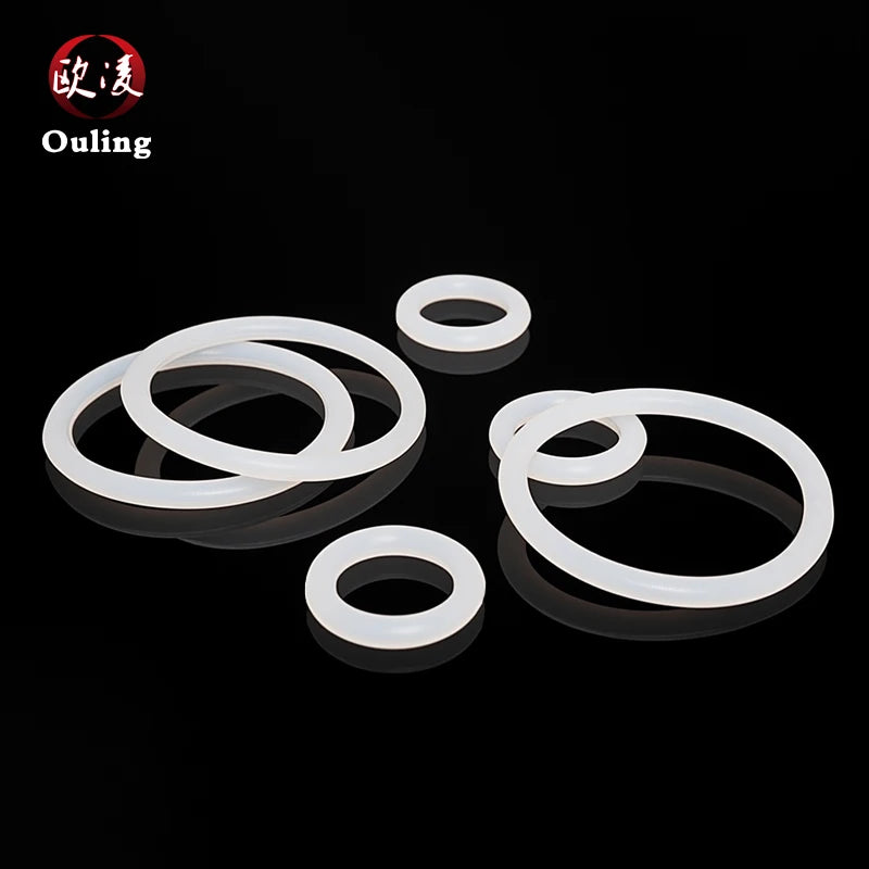 VMQ White Silicone O-Ring Seals CS1–1.5mm OD3–100mm Gaskets Silicone O-Ring Seals Richie's