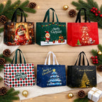 6 Large Christmas Gift Bags Non-Woven Reusable Holiday Totes Christmas Gift Bags Richie's
