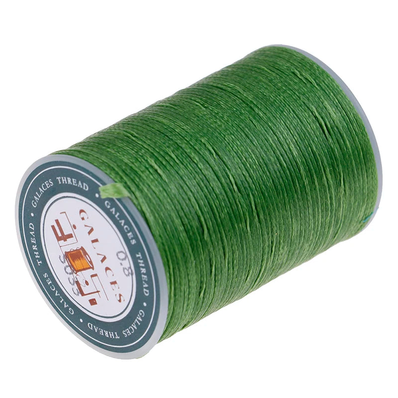 0.8mm Waxed Polyester Thread 90m – High-Strength DIY Sewing Cord Waxed Craft Thread Richie's Green