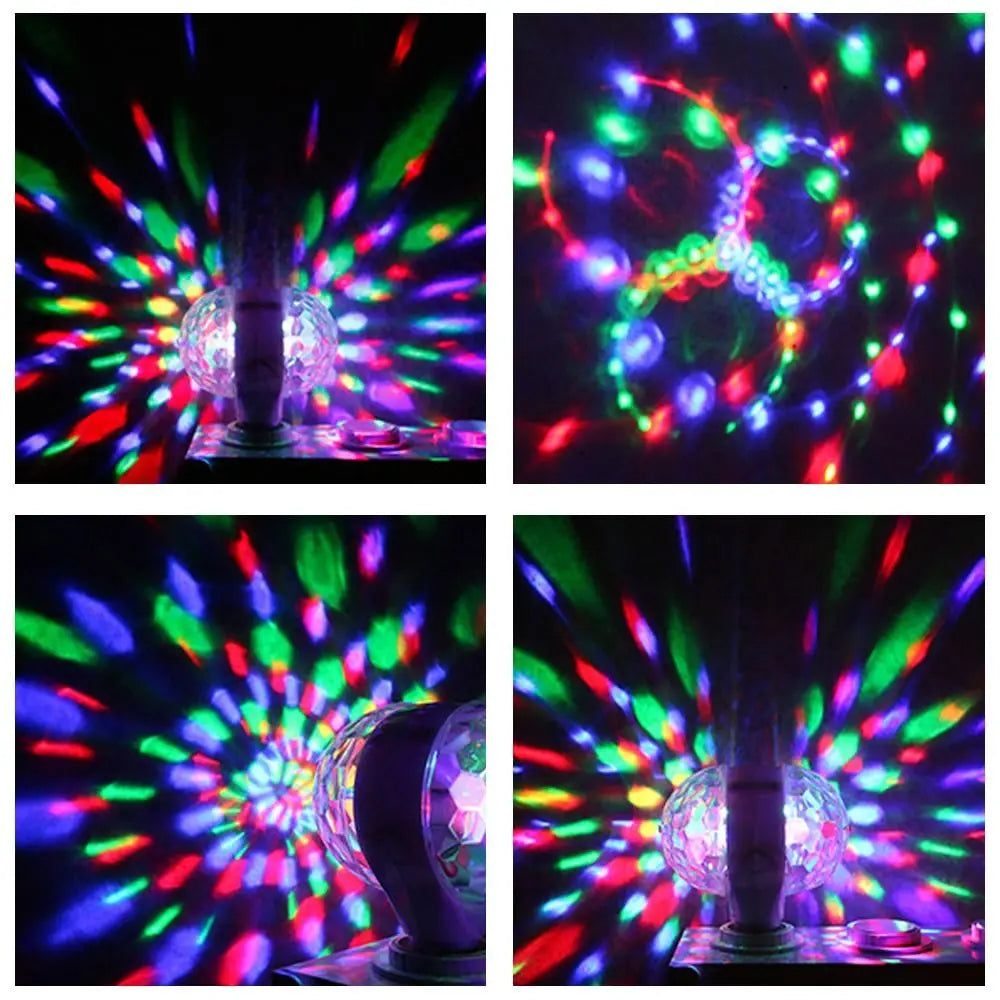 6W LED Rotating Crystal Ball Disco Bulb B22 E27 Stage Light LED Stage Light Bulb Richie's