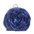Vintage Floral Rose Evening Clutch Bag | Bridal Wedding Purse Evening Clutch Bag Richie's royal blue