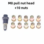 11-Piece Manual Rivet Nut Tool Set – M3 to M12 Hand Riveter Rivet Nut Tool Richie's M8 11pcs