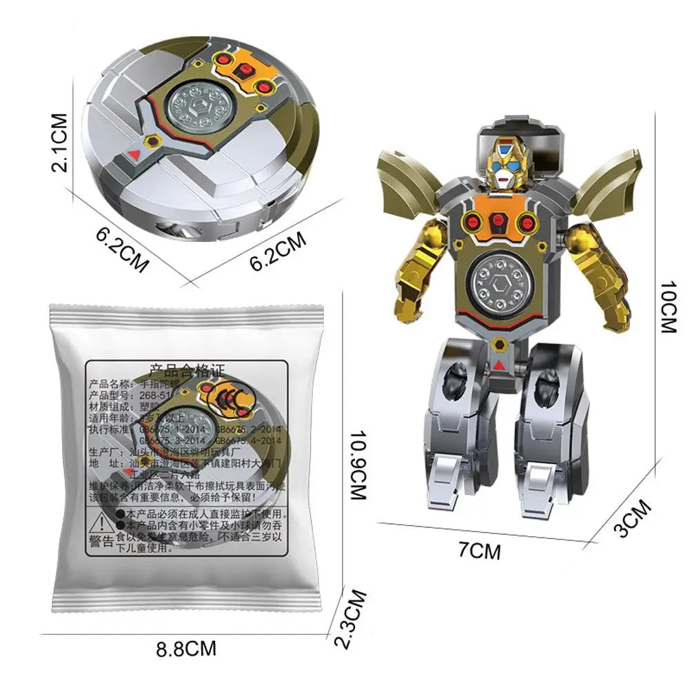 Transformable Fidget Spinner Robot Toy – Fun Kids Gift Fidget Spinner Toy Richie's yellow