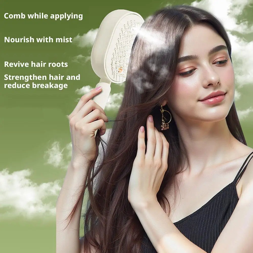 Electric Massage Comb with Spray Mist – Detangling Scalp Brush Electric Hair Brush Richie's