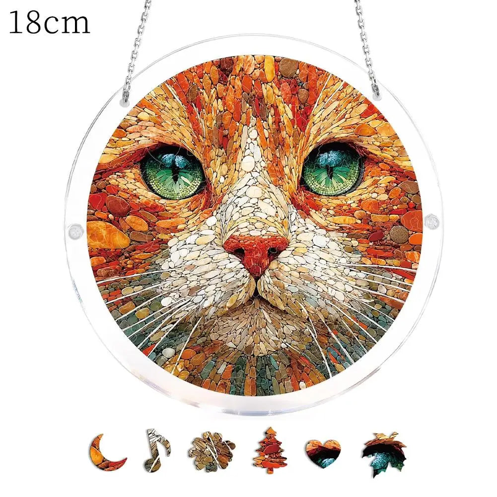 Acrylic Puzzle Suncatcher – DIY Stained Glass Window Hanging Decor Window Suncatcher Richie's G-S