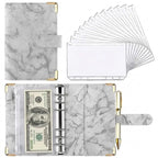 A6 PU Leather Budget Binder Marble Notebook Money Organizer Budget Binder Planner Richie's Grey A6