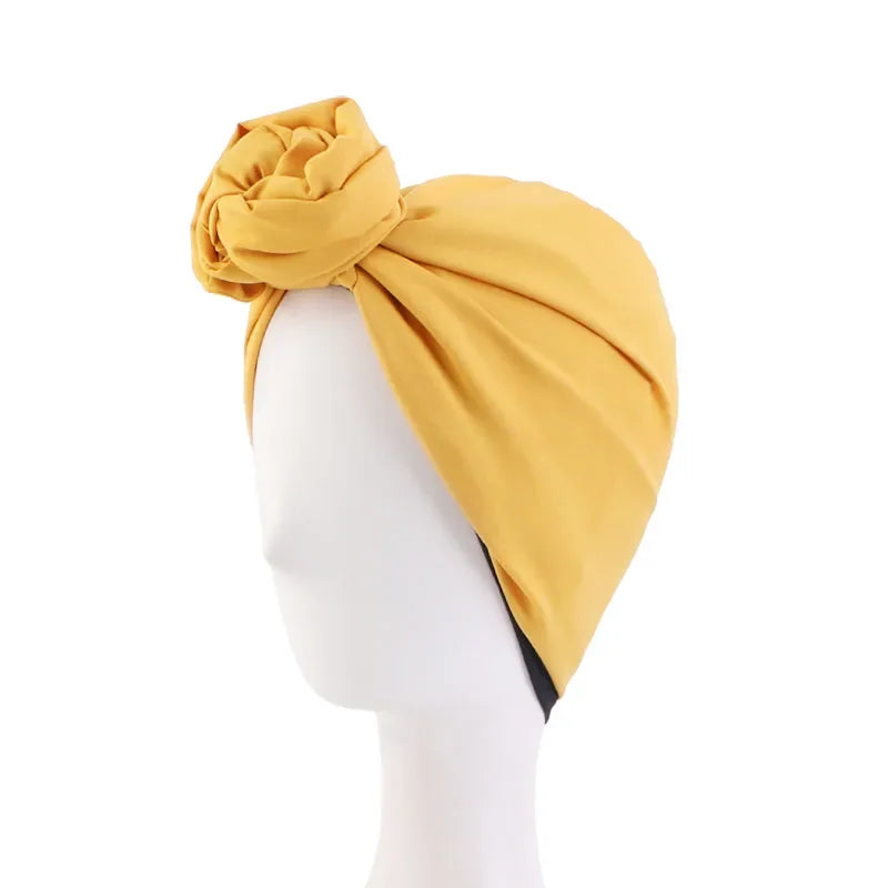 Women's Cotton Turban Head Wrap – Retro Boho Beanie Cap Turban Head Wrap Richie's