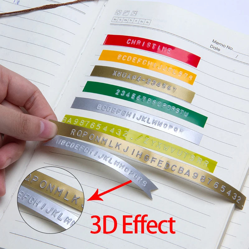 Bekia B90 3D Embossing Manual Label Maker | 11 Tape Colors Manual Label Maker Richie's