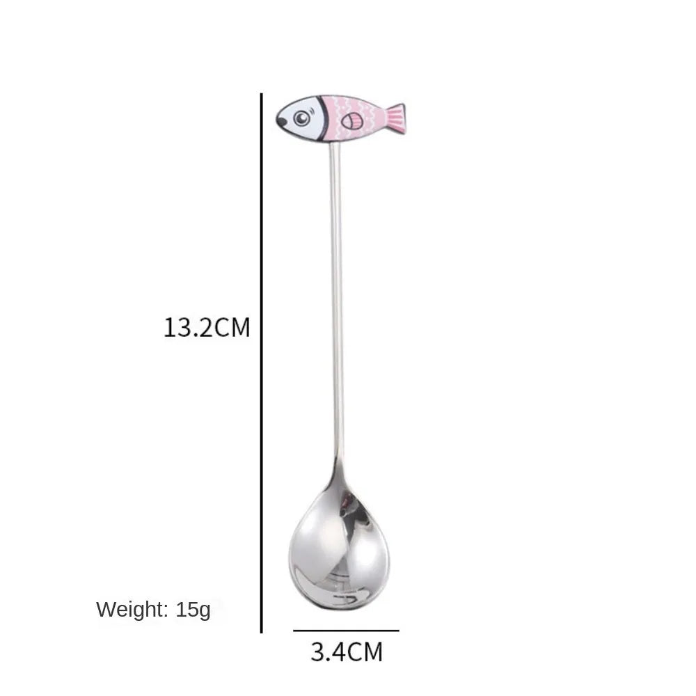 Cartoon Cat Coffee Spoon – Japanese Korean 304 Stainless Steel Decorative Spoon Richie's --9