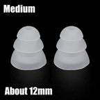 3-Layer Silicone Eartips S/M/L – Anti-Slip Earphone Replacement Caps Earphone Eartips Richie's Medium 1 Pair