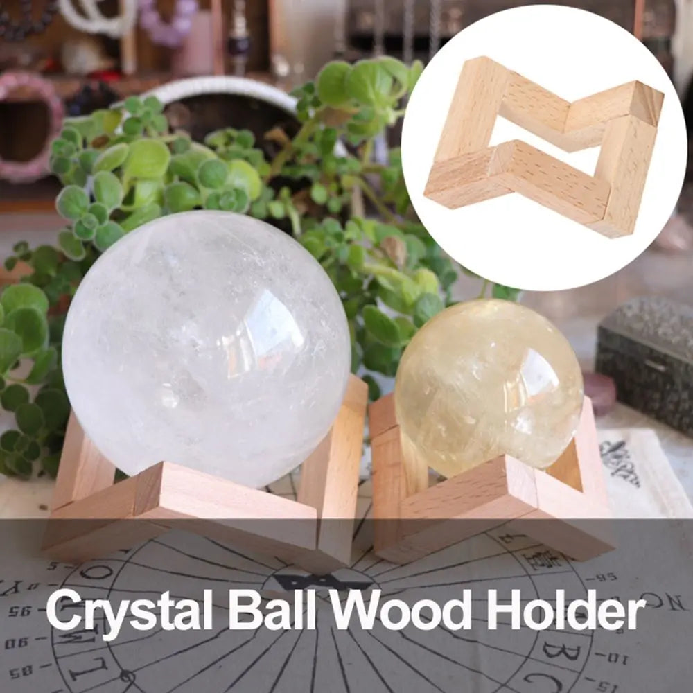 Wood Crystal Ball Holder & Moon Lamp Display Stand Base Display Stand Richie's
