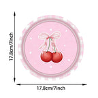 10pcs Pink Cherry Disposable Paper Plates 7 Inch Party Disposable Paper Plates Richie's Type F