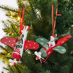 Santa Claus Airplane & Mailbox Christmas Hanging Ornament Christmas Ornament Richie's