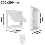 White ABS Access Panel Inspection Hatch – Wall & Ceiling Cover Access Panel Hatch Richie's 200x200mm