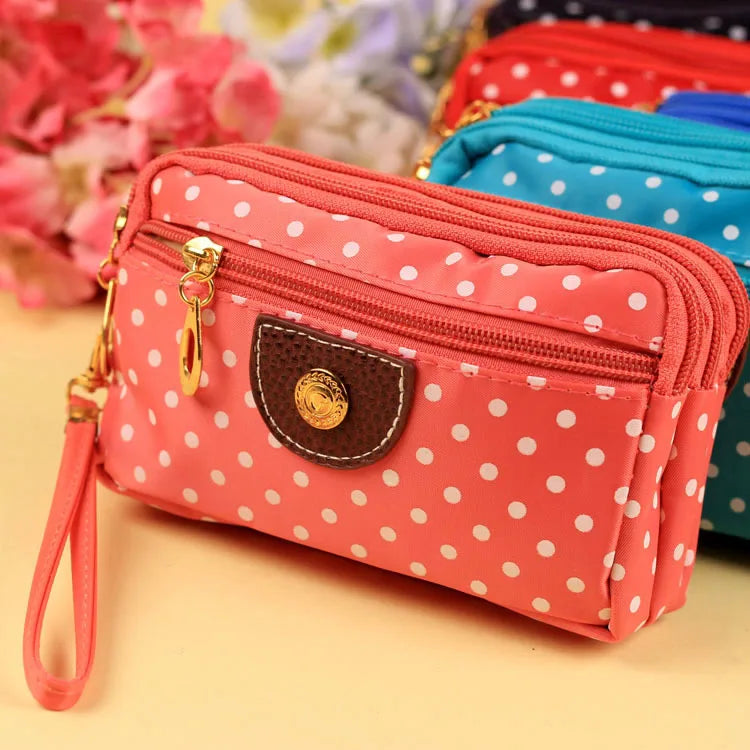 Women's Canvas Clutch Wallet – 4 Zippers & Card Holder Canvas Clutch Wallet Richie's